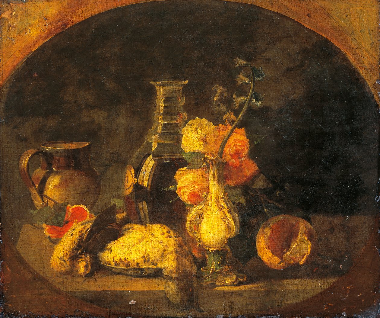Natureza morta, de Luigi Scrosati (1814-1869), óleo sobre tela, 43x50 cm de Luigi Scrosati