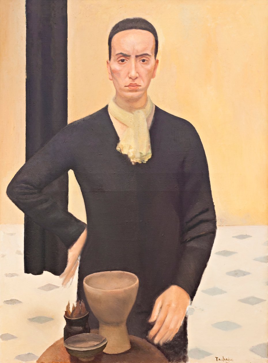 Figura em Preto, c.1935 (óleo sobre tela) de Luigi Trifoglio