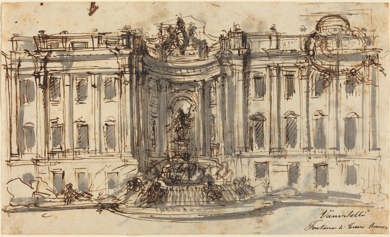 Proposta para a Fonte de Trevi de Luigi Vanvitelli