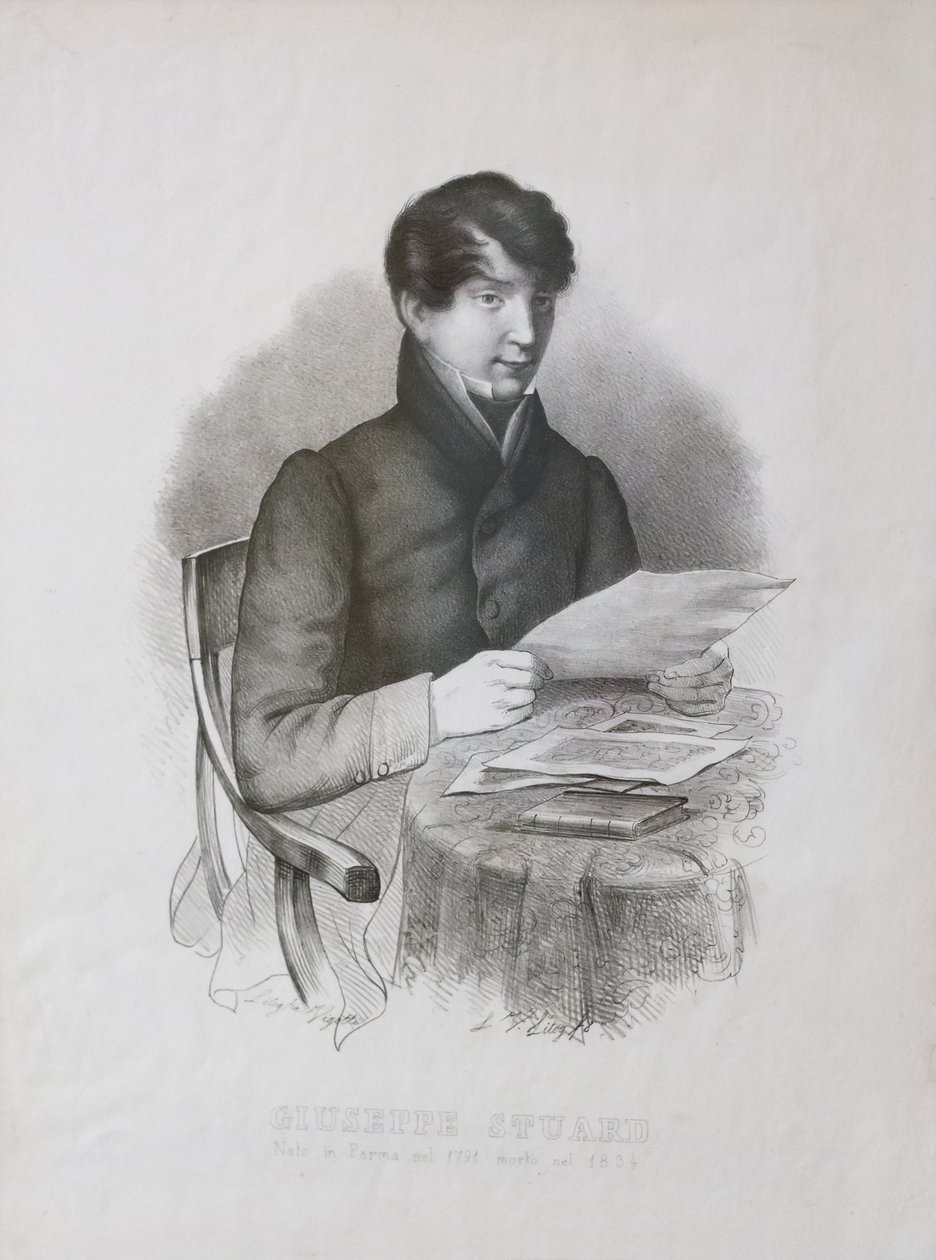 Retrato de Giuseppe Stuard (acquaforte) de Luigi Vigotti