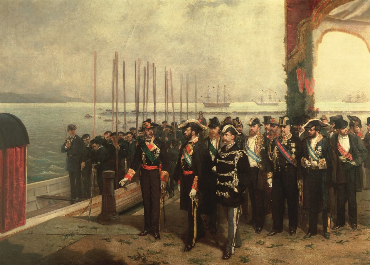 Embarque de Amadeo I (1845-90) de Sabóia para a Espanha (petróleo) de Luis Alvarez Catalá