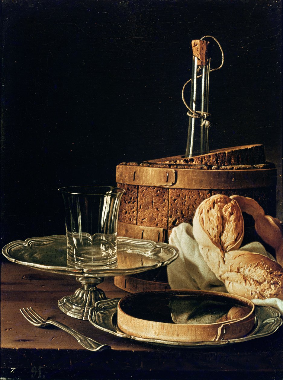 Ainda vida. O lanche (veja 259351 para detalhes) de Luis Egidio Melendez