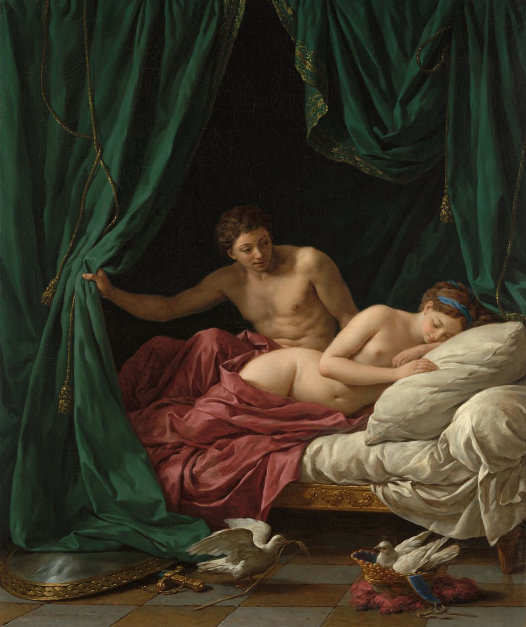 Marte e Vênus, alegoria da paz de Louis Jean François Lagrenée