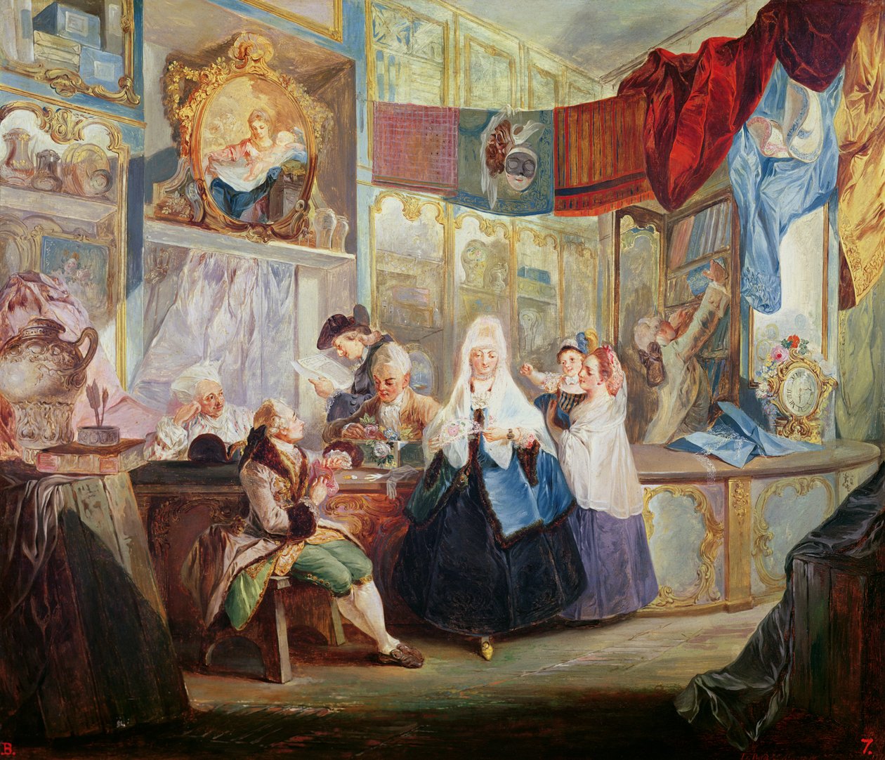 Interior de uma loja de Luis Paret y Alcazar