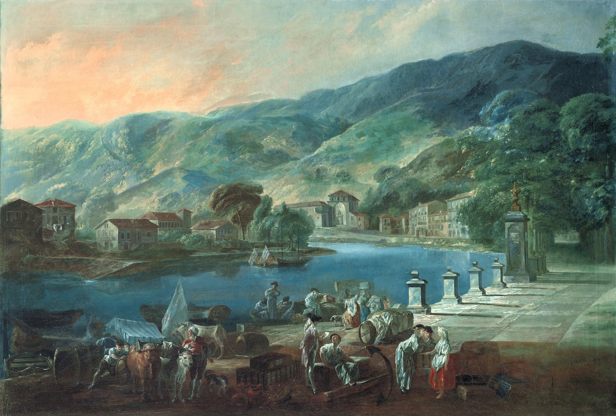 Vista, de, el arenal, em, bilbao de Luis Paret y Alcazar