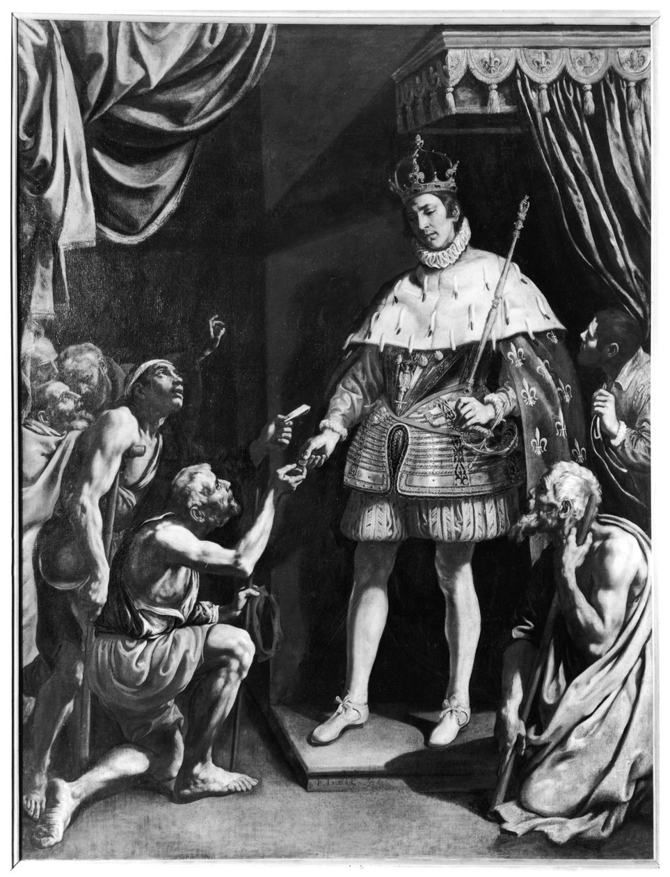 St. Louis (1214-70) Distribuindo Esmolas, c.1615-20 de Luis Tristan de Escamilla