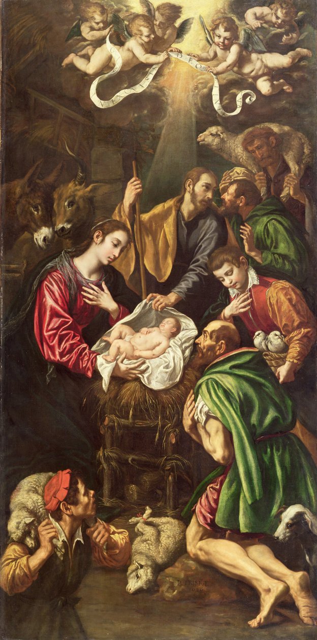 A adoração dos pastores, c.1620 de Luis Tristan de Escamilla
