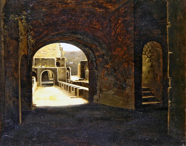 Através do arco (óleo sobre papel) de Luis Alvarez Catalá