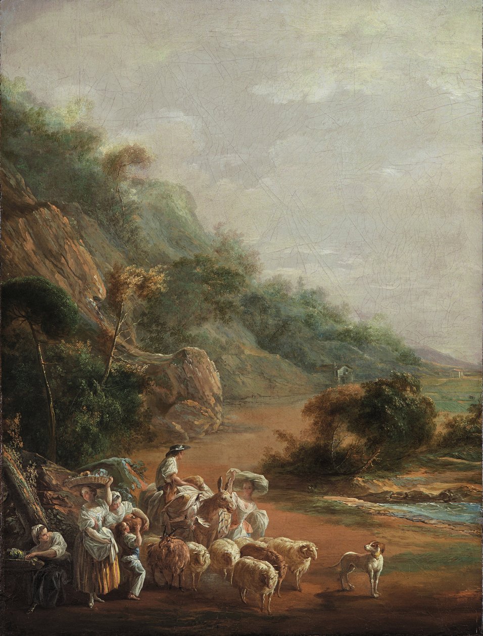 "Cena avec villageois" (Cena com Aldeões) Peinture de Luis Paret y Alcazar (1746-1799) - 1786 - Óleo sobre tela - Dim 48x37,2 cm Museo de Bellas Artes de Bilbao de Luis Paret y Alcazar