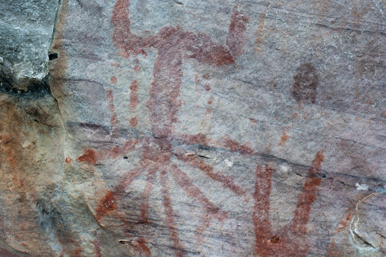Pictografia, Faical, San Ignacio, Cajamarca, Peru, 2015. de Luis Rosendo.
