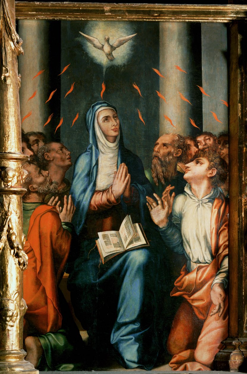 O milagre de PentecoSt (pintura sobre tela) de Luis de Morales