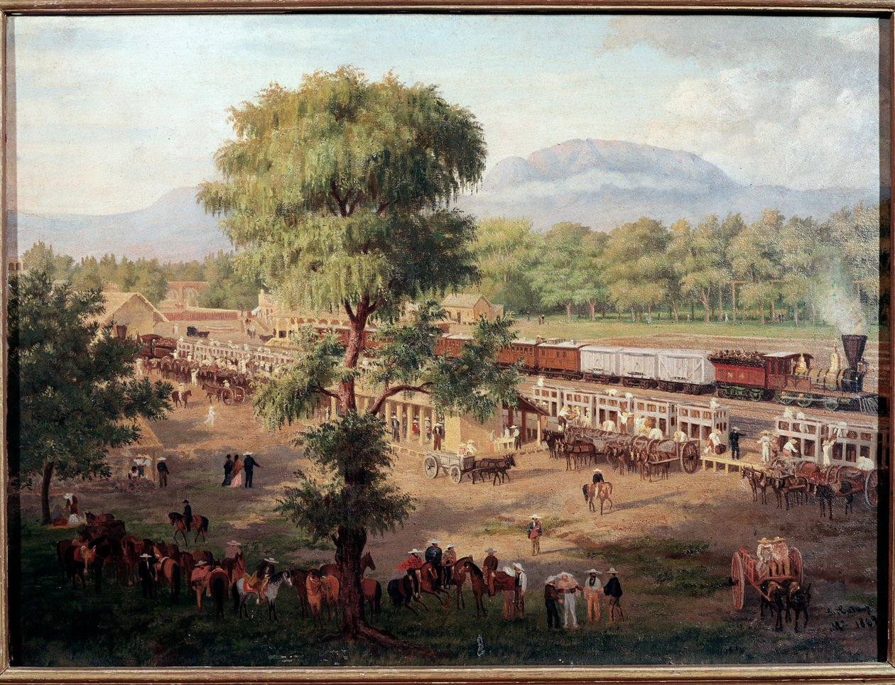 Vista do vale do México Pintura de Luis Coto (1830-1891) Cidade do México, Museu Nacional de História, Castelo de Chapultepec de Luiz Coto