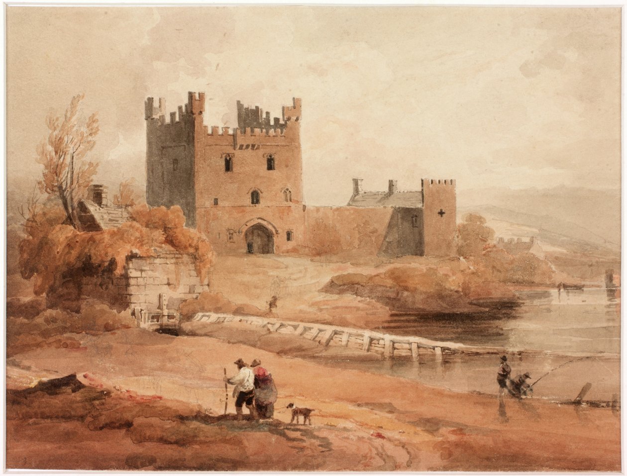 Castelo de Bywell (bodycolour) de Luke Clennell