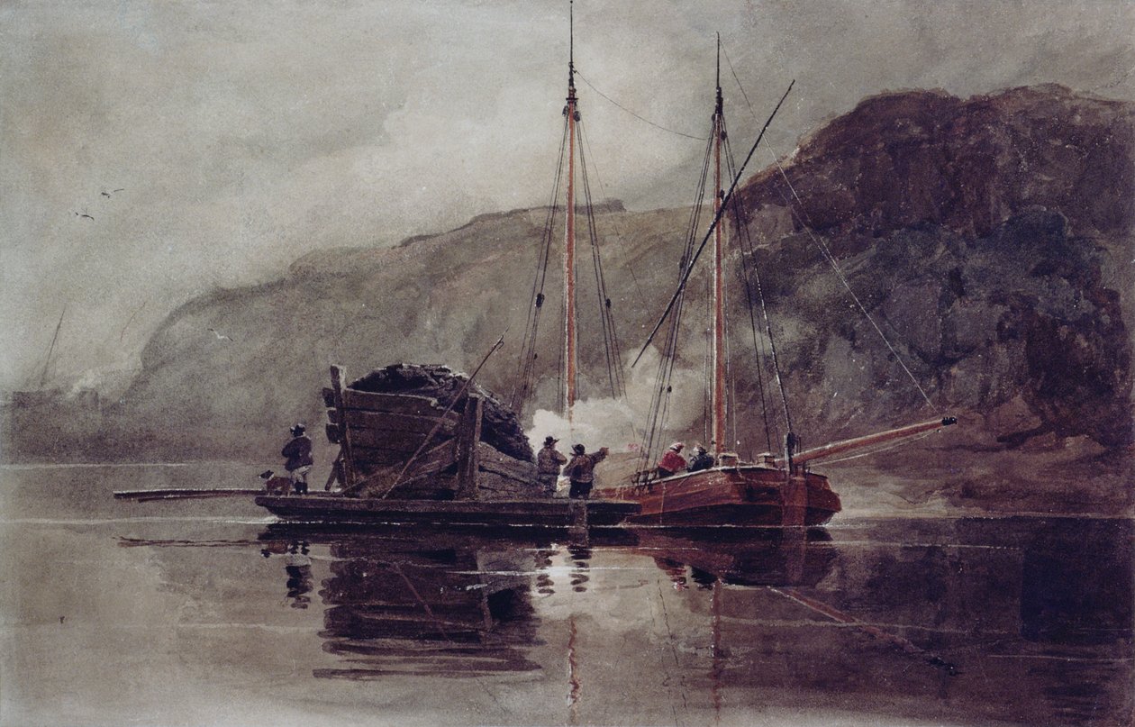 Barcaças de carvão na Medway de Luke Clennell