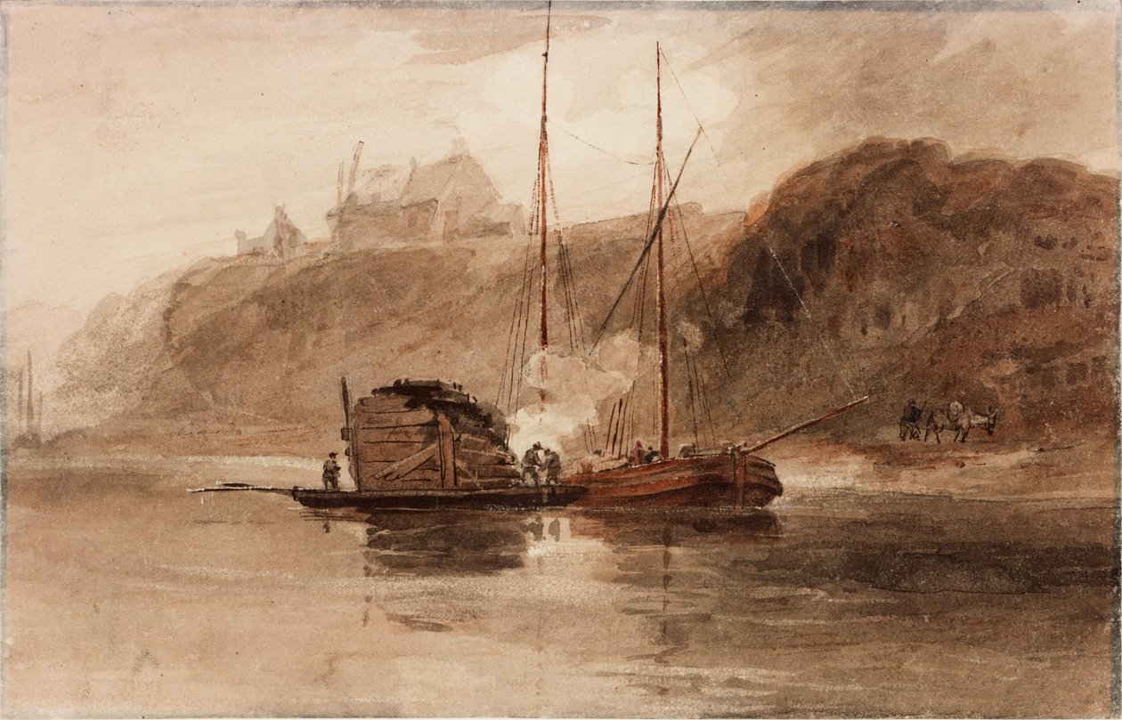 No Tyne - Bill Point (aquarela em papel (teceu)) de Luke Clennell