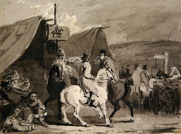 Números sobre Cavalos (aguarela sobre papel) de Luke Clennell