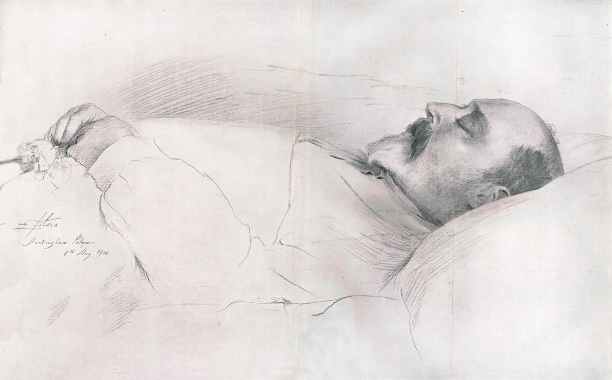 "Sua Majestade o Rei Eduardo VII na Morte", 1910. de Luke Fildes