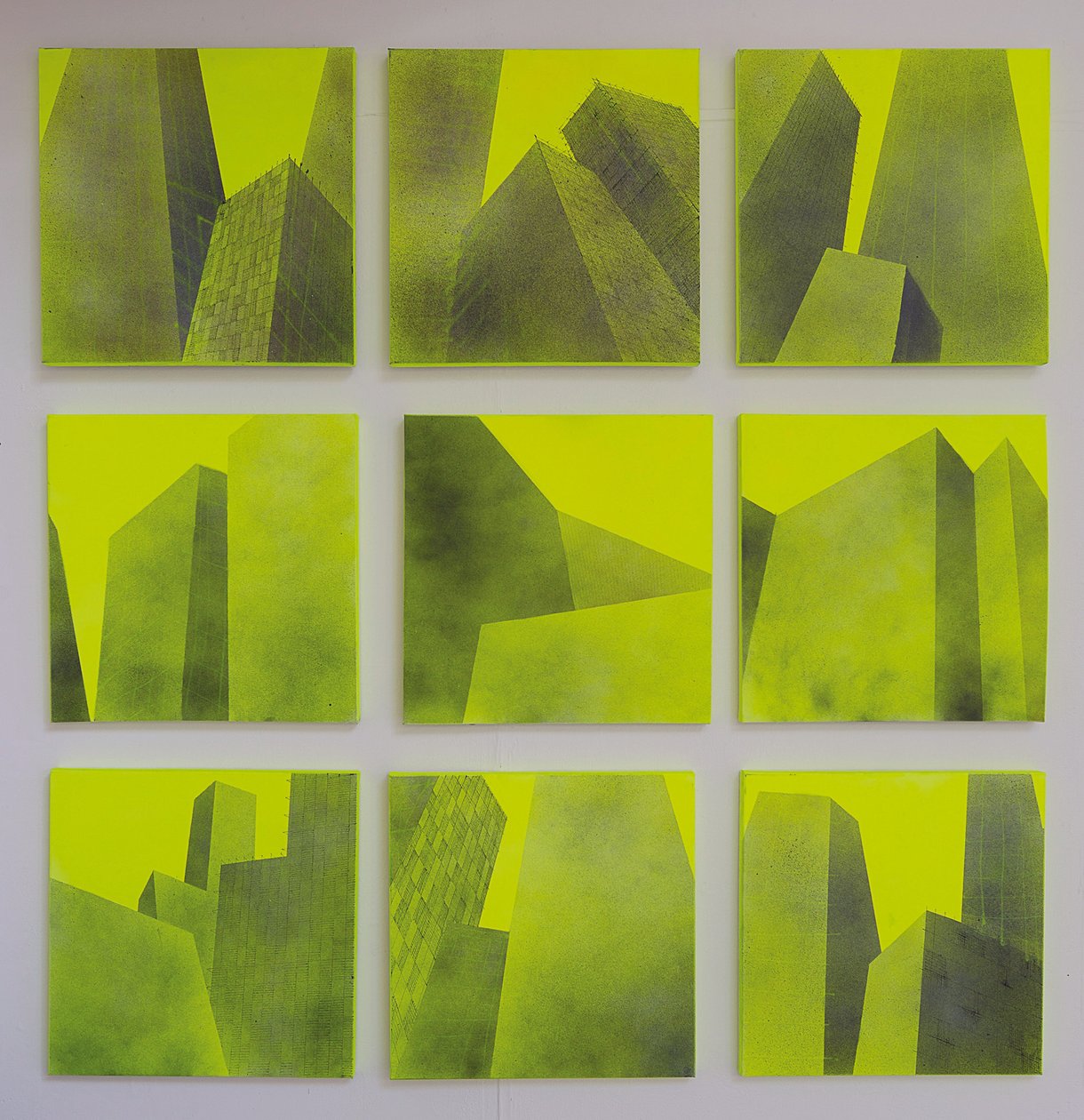 Série Construída I - IX, , 2014 (acrílico sobre tela) de Luke M Walker