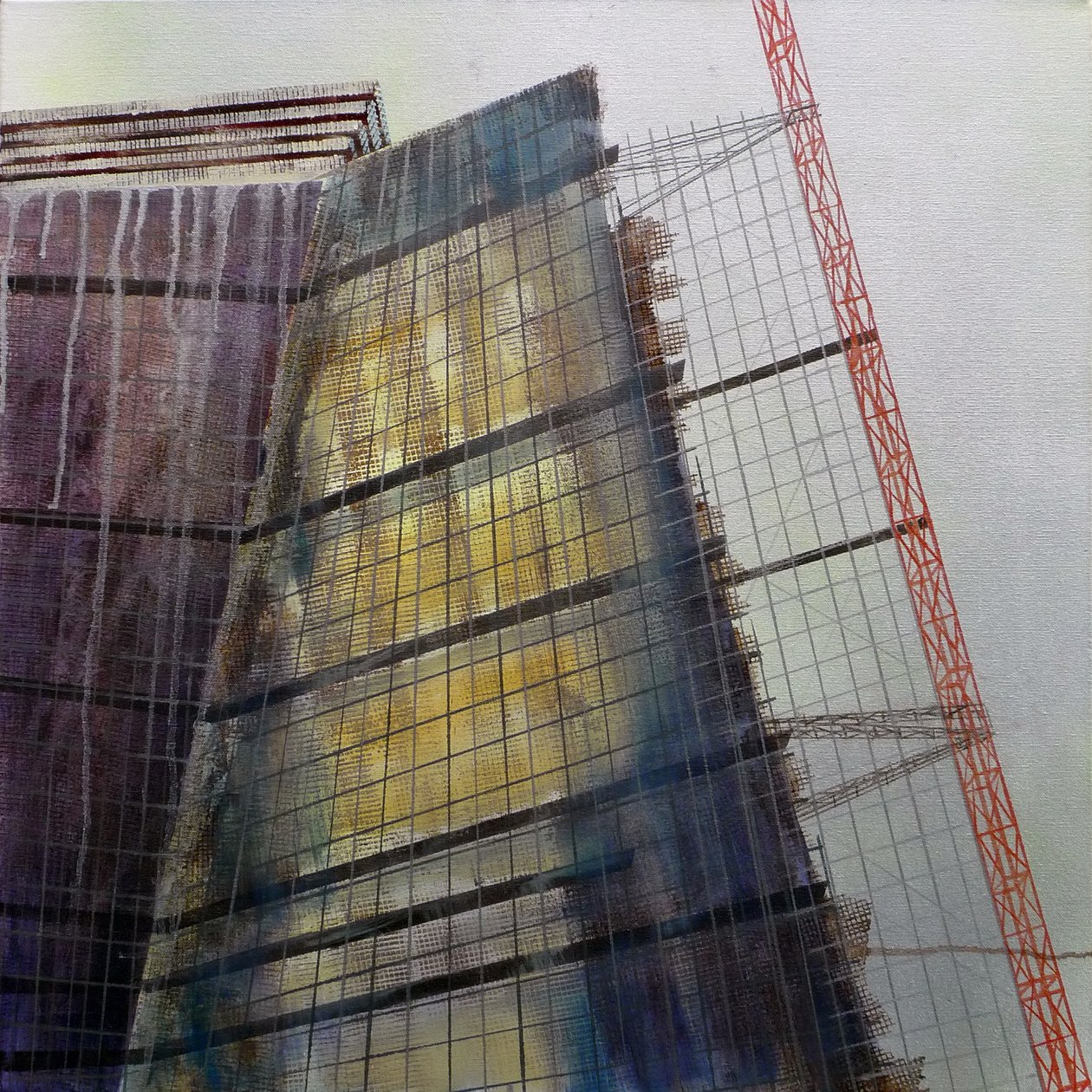 Estrutura VIII, 2016 (óleo sobre tela) de Luke M Walker