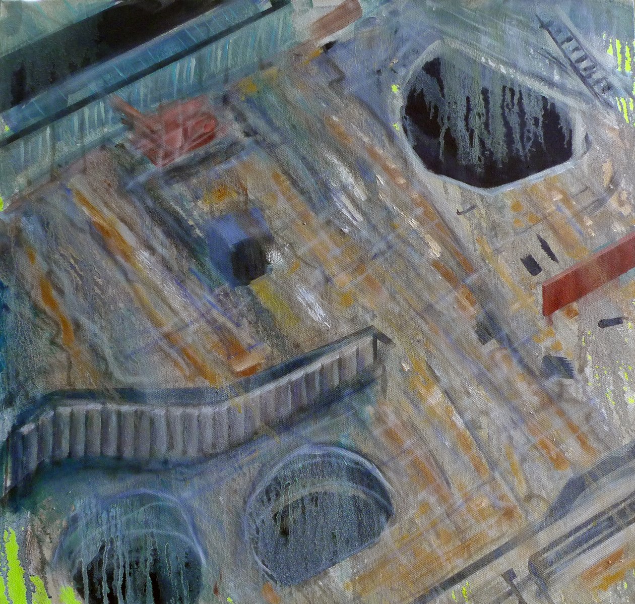 Metastrutura V, 2015 (óleo sobre tela) de Luke M Walker