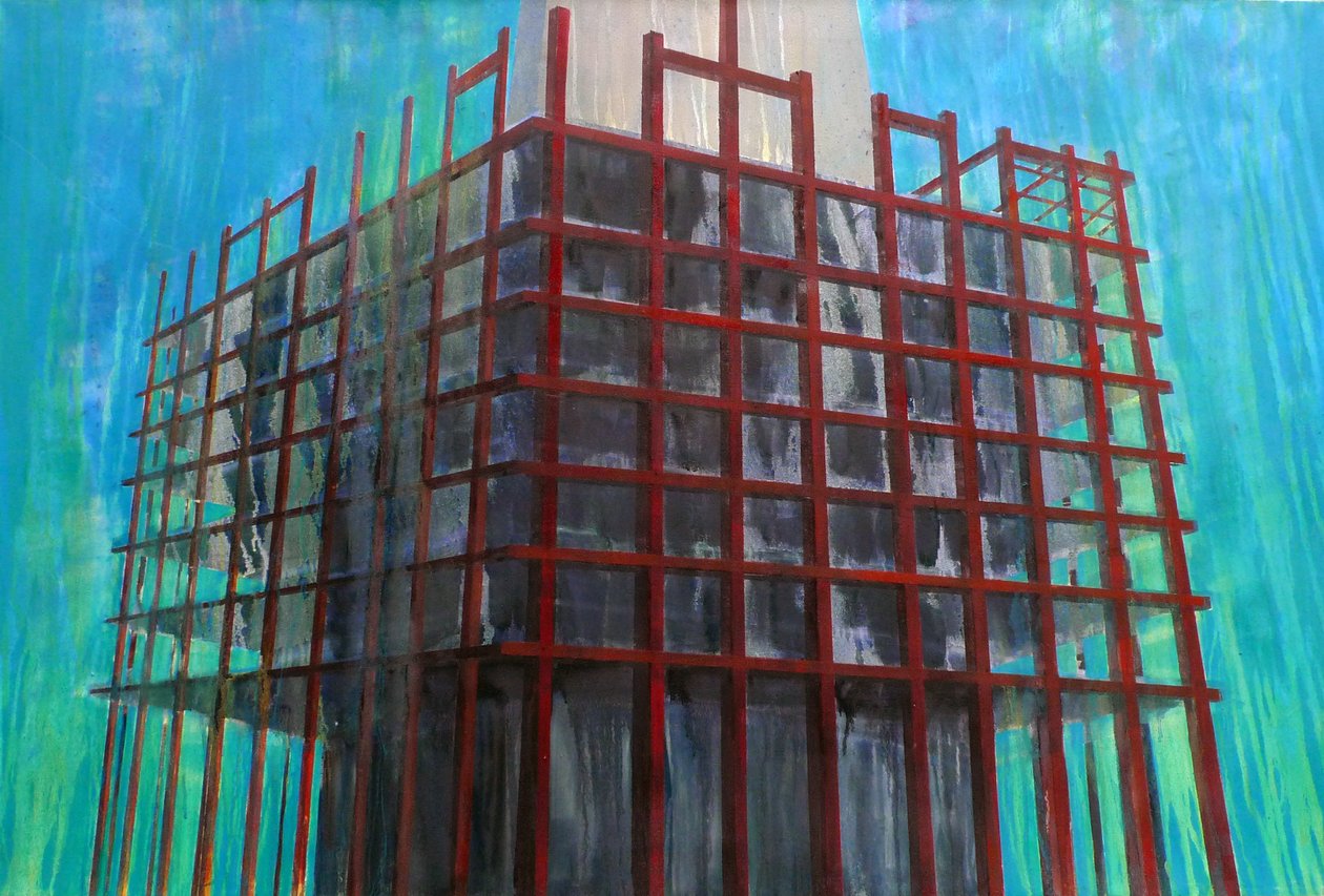 Trabalho em curso 13, 2015 (óleo sobre tela) de Luke M Walker