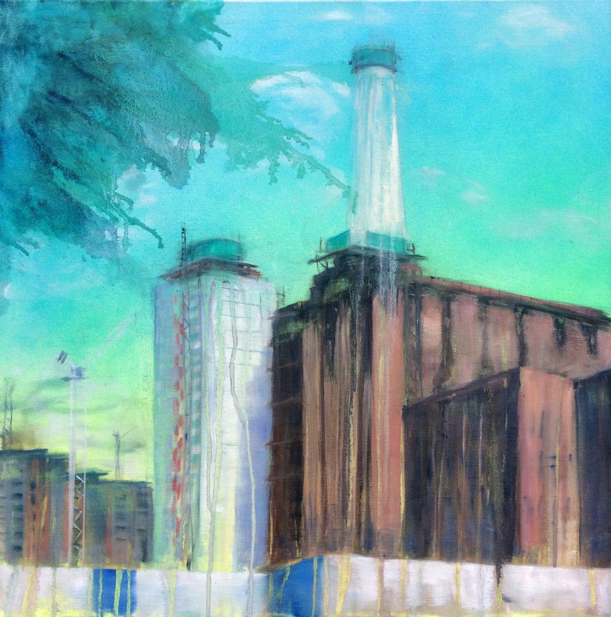 Trabalho em curso 9, 2015 (óleo sobre tela) de Luke M Walker