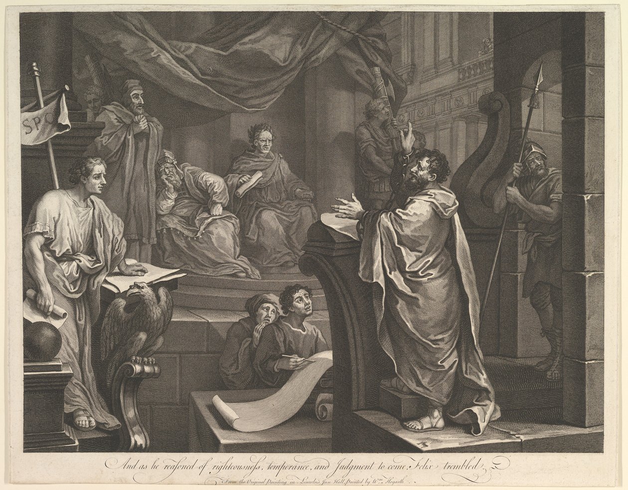 Paul Before Felix, 5 de fevereiro de 1752. de Luke Sullivan