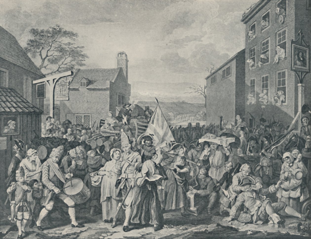 A marcha dos guardas em direção à Escócia, 1745, 1920 de Luke Sullivan