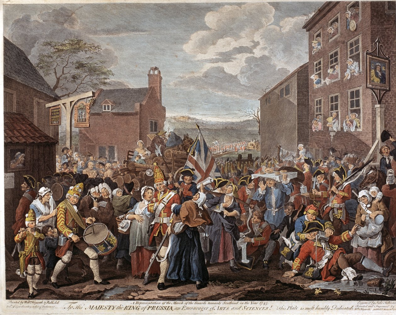 A marcha dos guardas em direção à Escócia no ano de 1745 de Luke Sullivan