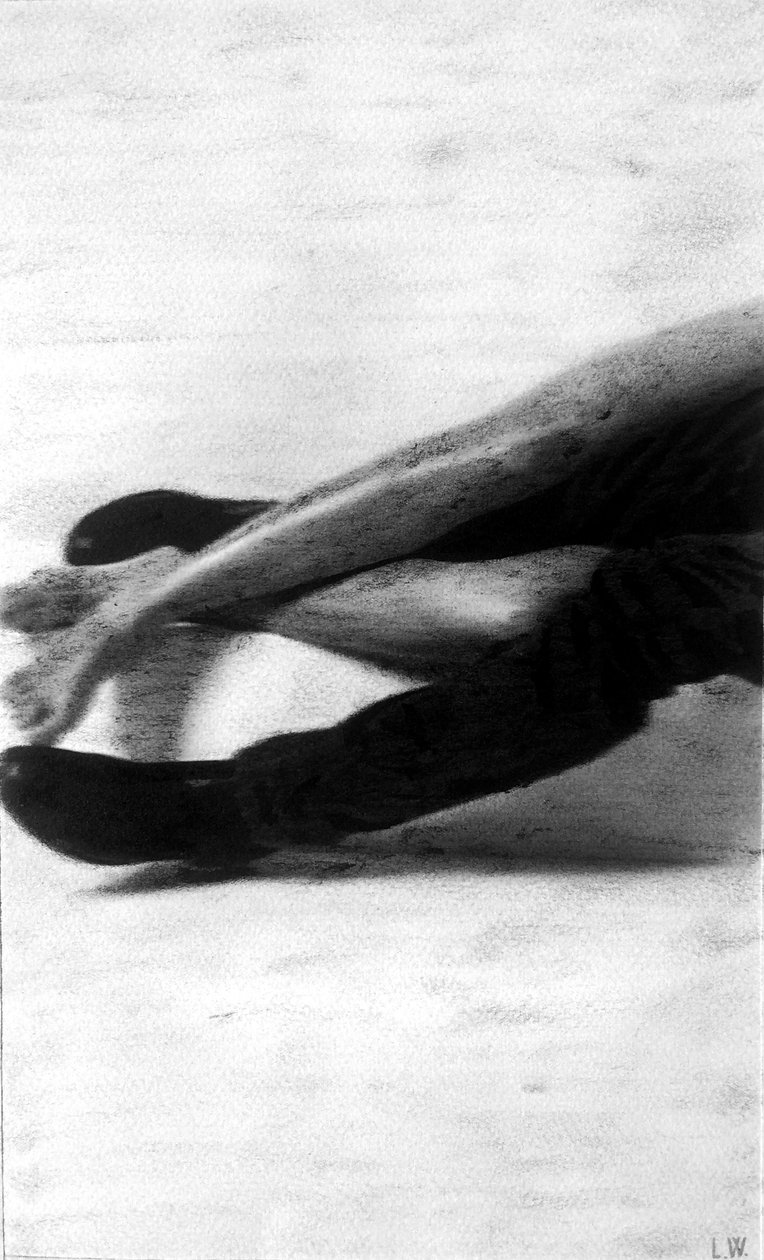 É assim que a abstinência permanece, c.2015 (tinta acrílica sobre papel) de Luke Waller