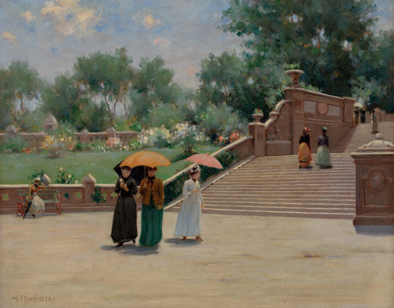 No Parque, c. 1894 (óleo sobre tela) de Luther Emerson van Gorder