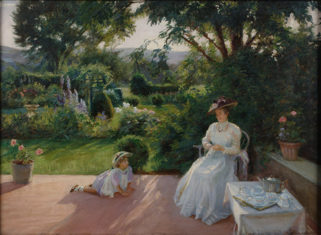 Jardim da avó (óleo sobre tela) de Lydia Field Emmett