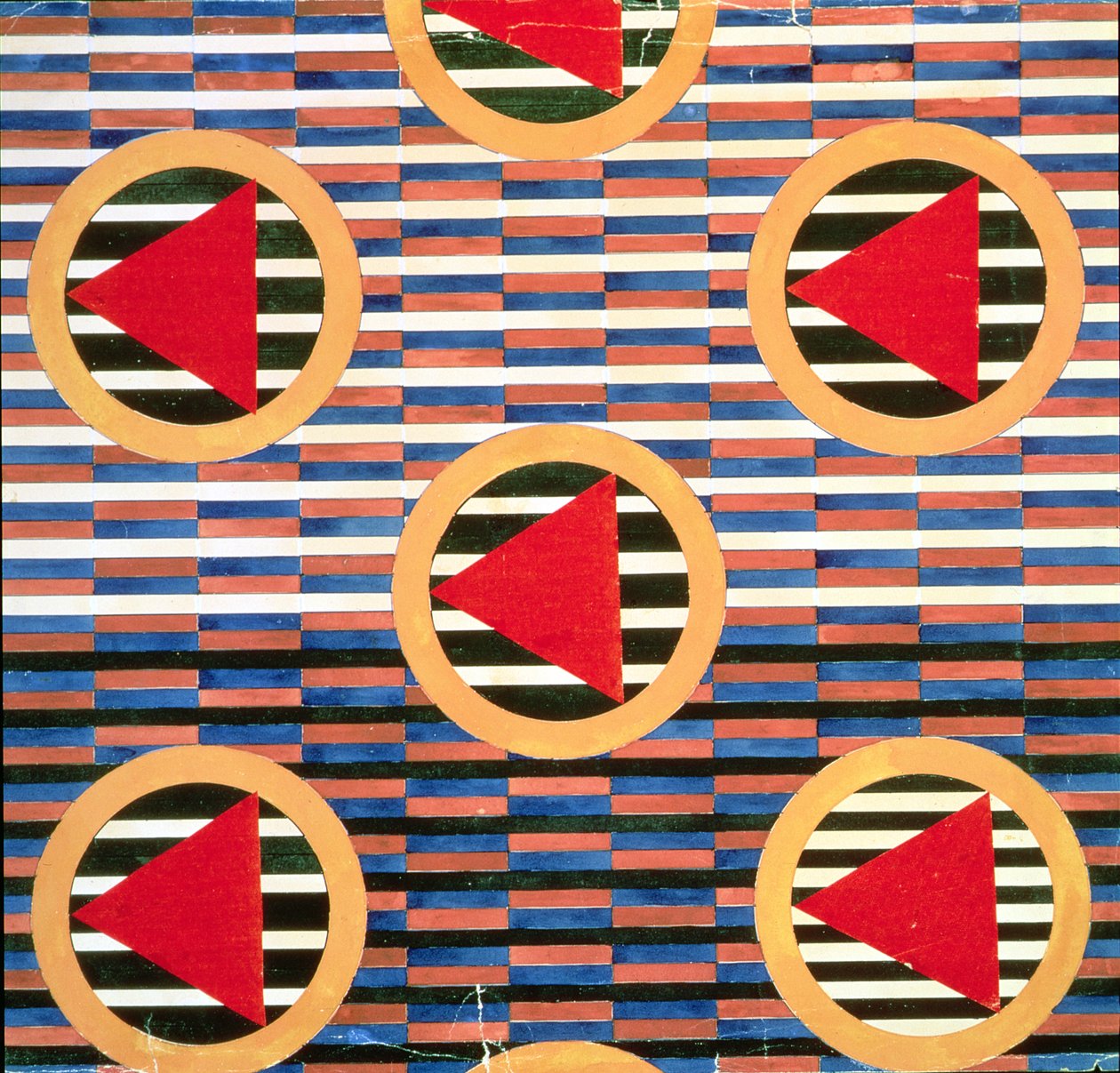 Triângulos Vermelhos em Círculos de Lyubov Sergeevna Popova