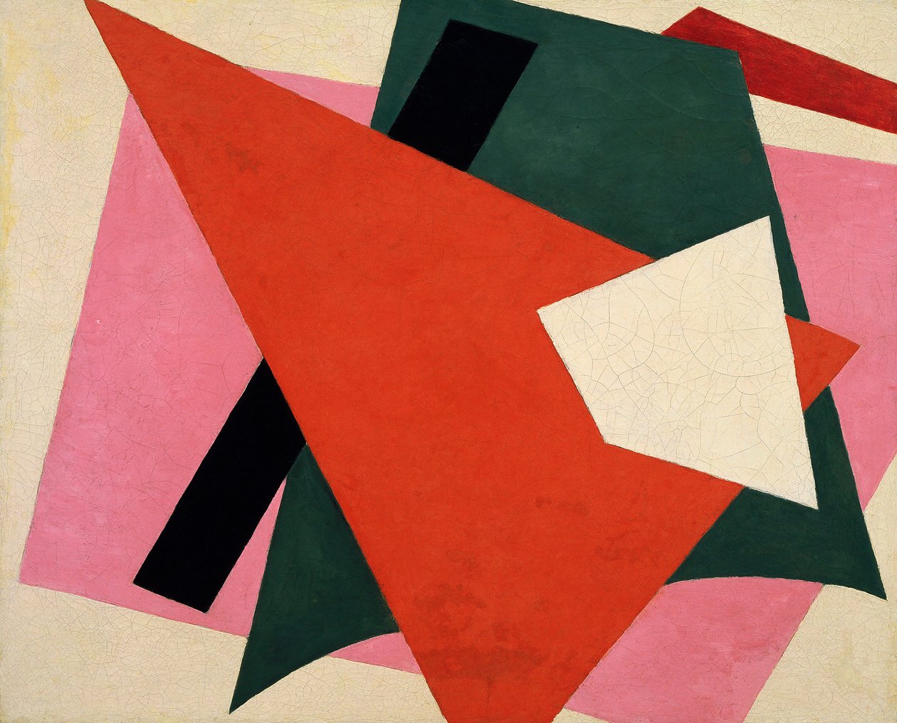 Pintura Arquitetônica - Pintura de Lyubov Sergeyevna Popova (1889-1924) - 1917 - Óleo sobre tela - 80x98 - Museu de Arte Moderna, Nova York de Lyubov Sergeevna Popova