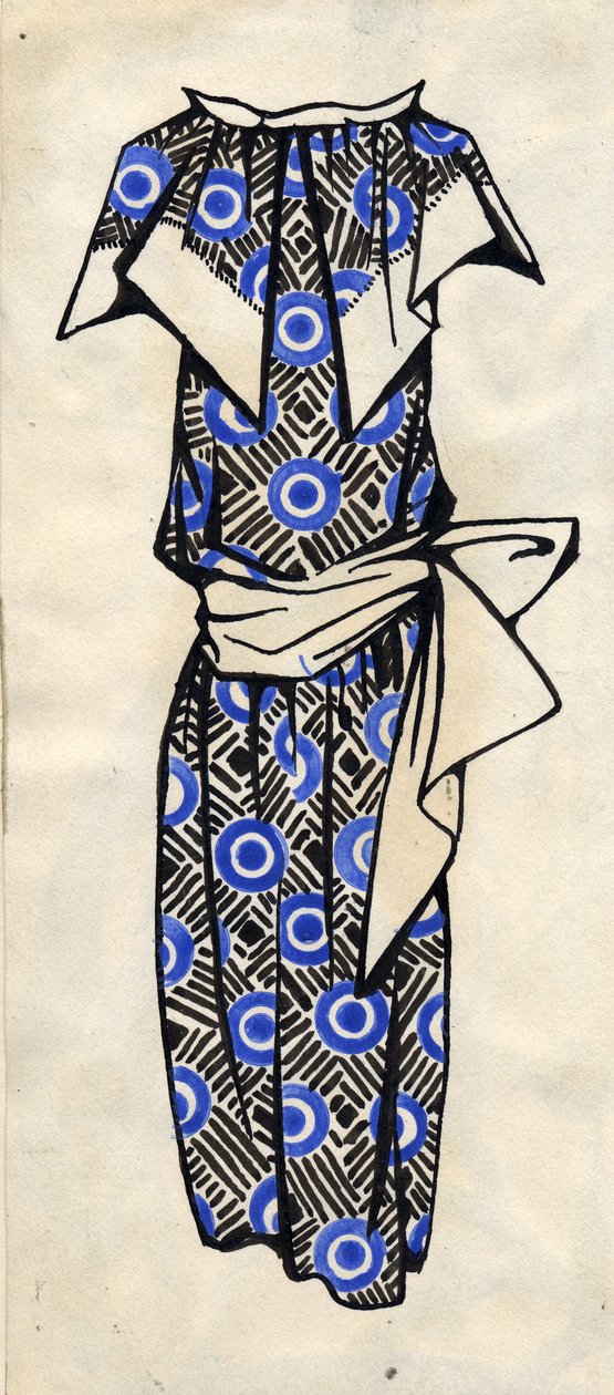 Design para um vestido, 1924. de Lyubov Sergeevna Popova