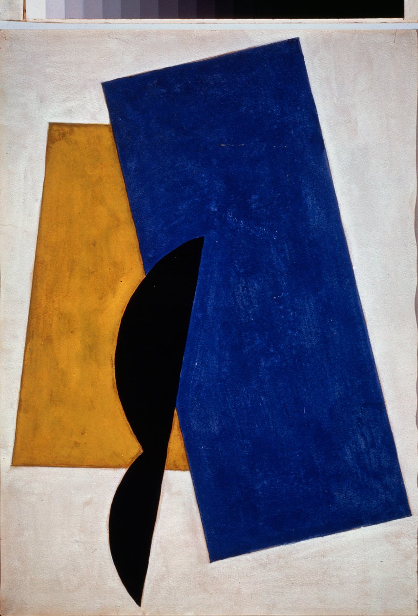 Pintura arquitetônica. Pintura de Lyubov (Lioubov) Sergeyevna Popova (1889-1924), óleo sobre tela de Lyubov Sergeevna Popova