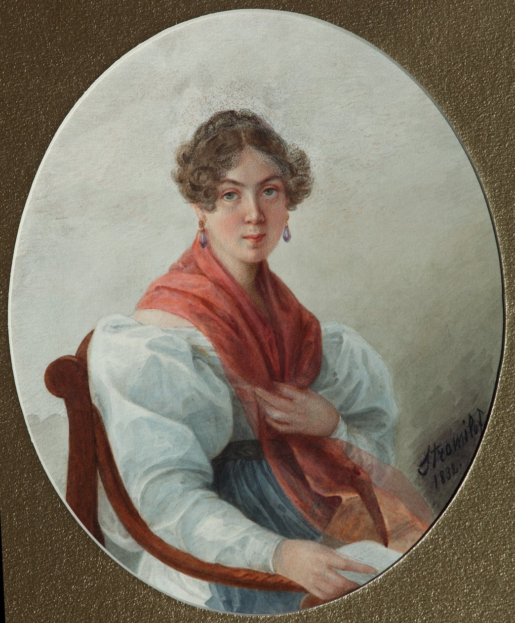 Retrato de NA Vasilyeva, 1835 de Lyubov Stepanovna Borozdna Stromilova