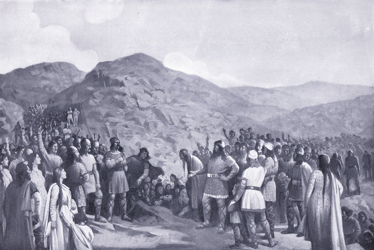 Um encontro tribal galês, década de 1920 de M. Mackinlay