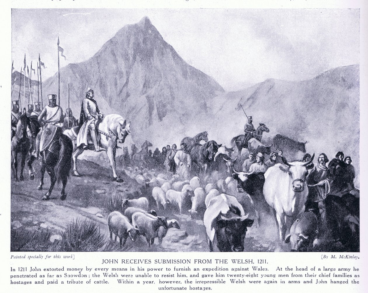 John recebe formulário de submissão o Welsh AD1211, 1920 de M. Mackinlay