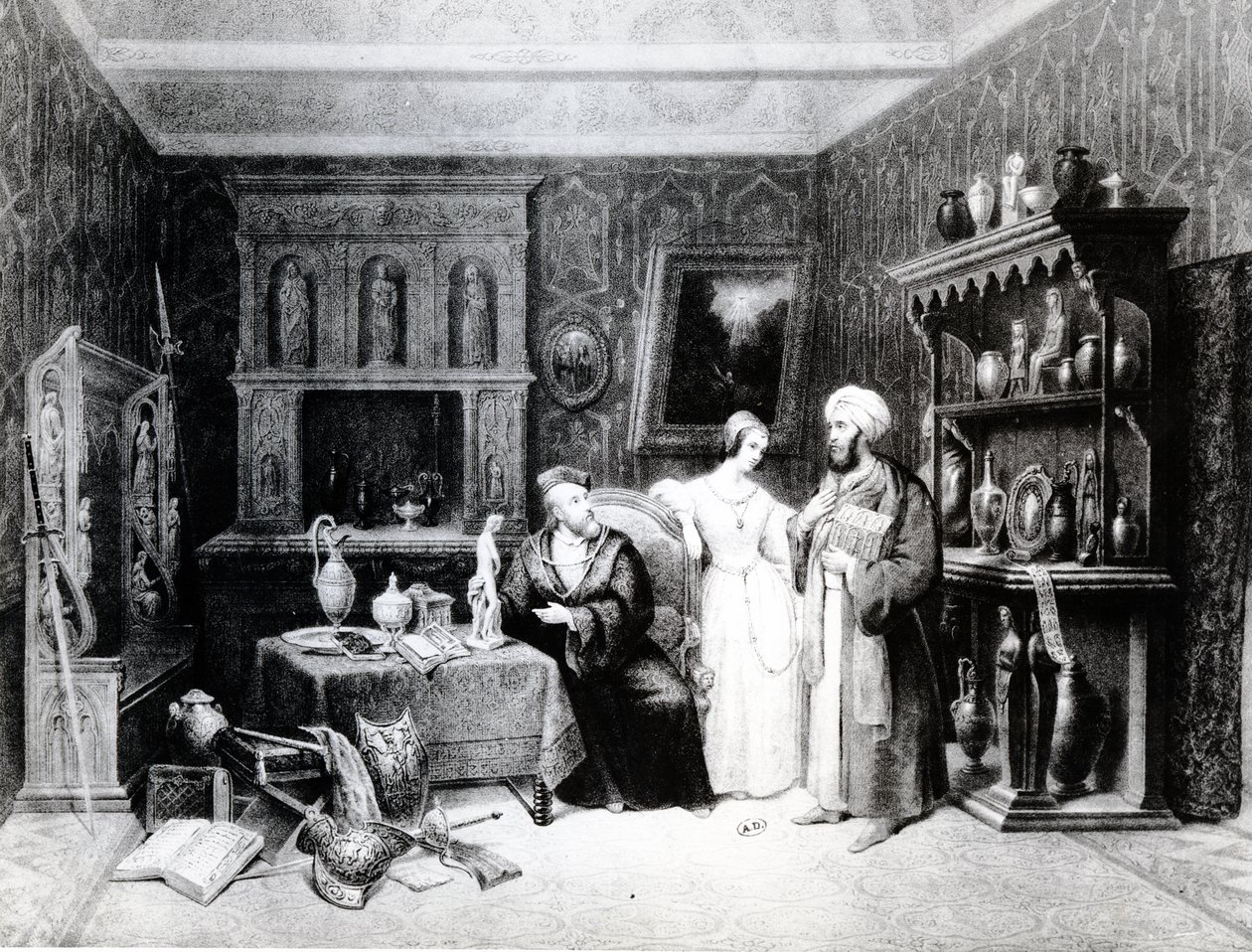 O Antiquário, c.1830 de M. Renoux
