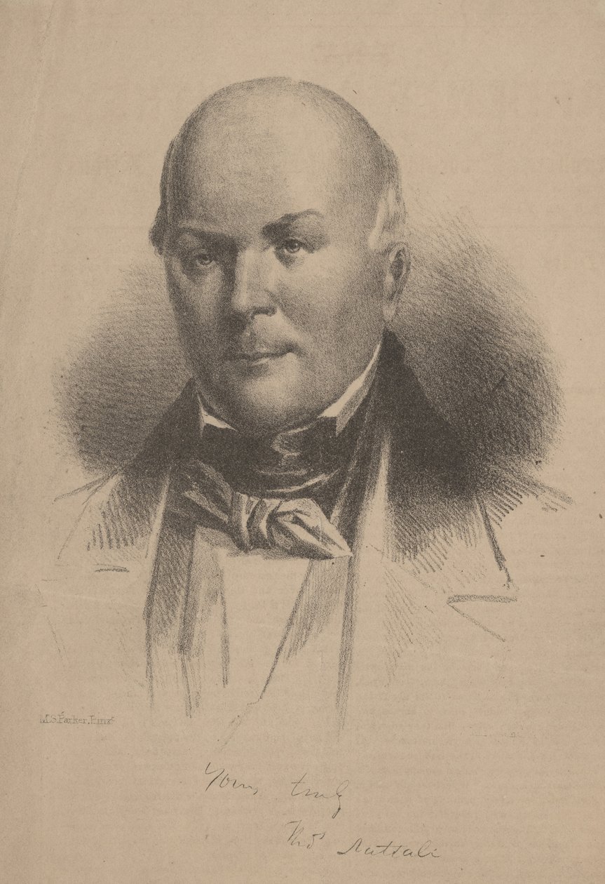 Thomas Nuttall, litho por LN Rosenthal, 1860 de M. S. Parker