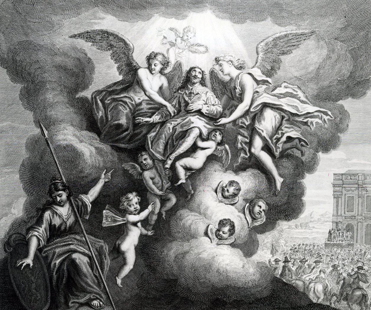 Apoteose de Carlos I (1600-49) gravada por B.Baren de M Vanderbank