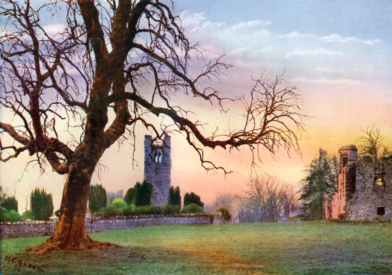 Ruínas na Colina de Slane, Condado de Meath, Irlanda, 1924-1926 de MC Green