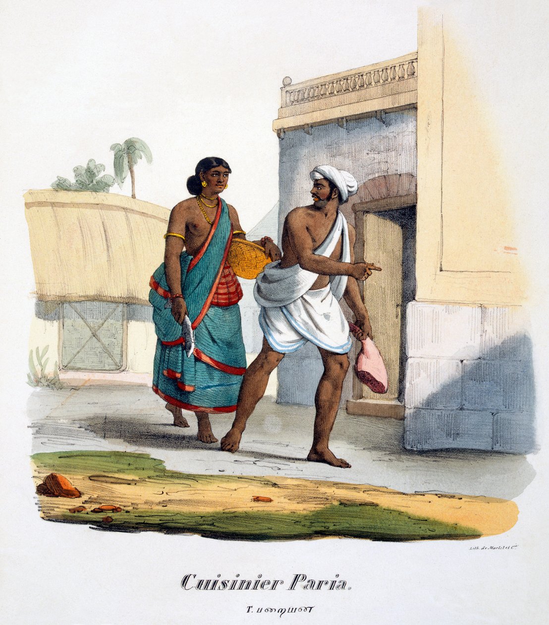 Um cozinheiro de Paraiyar, 1827-35 de M.E. Burnouf