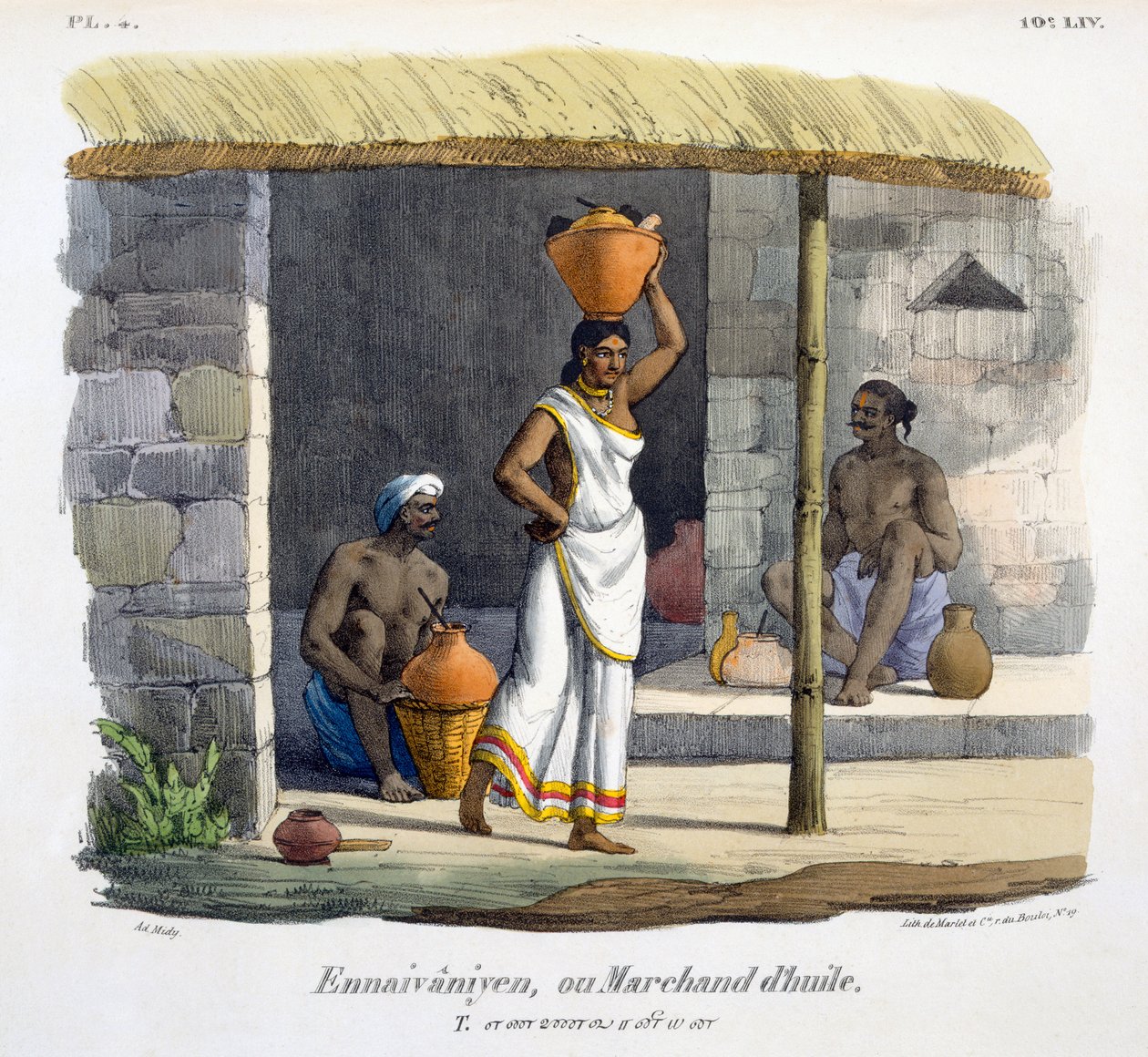 Um comerciante de óleo, 1827-35 de M.E. Burnouf