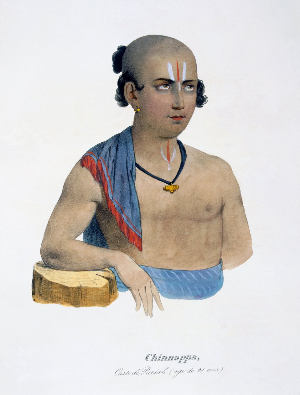 Chinnappa da casta Paraiyar, 21 anos, 1827-35 de M.E. Burnouf