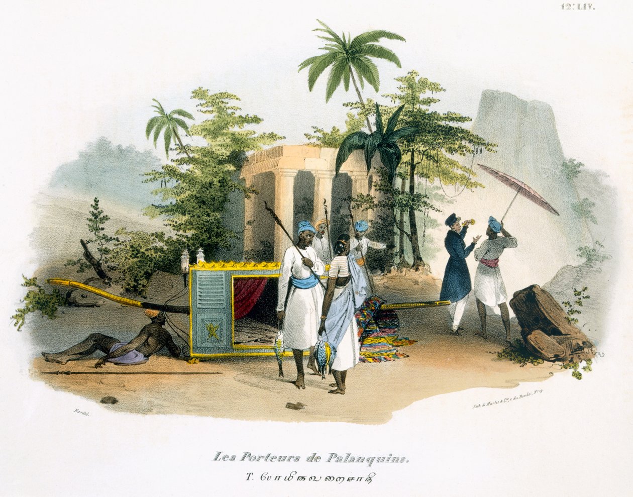 Portadores da maca, 1827-35 de M.E. Burnouf