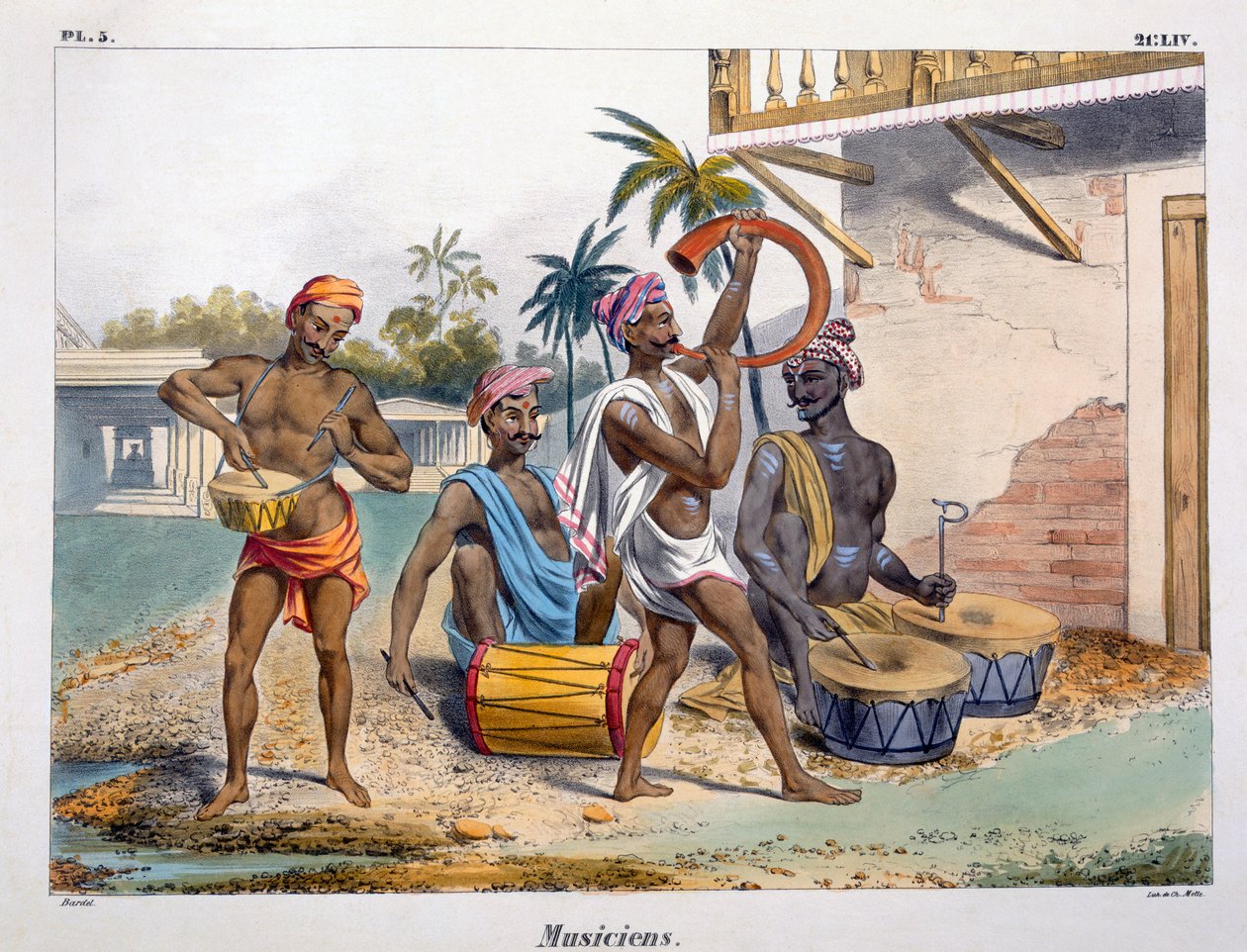 Músicos, 1827-35 de M.E. Burnouf