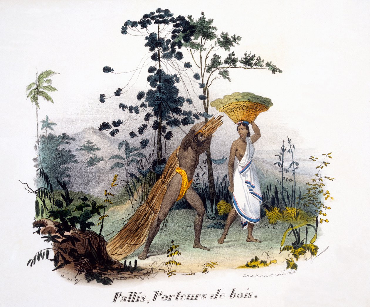 Pallis, o transportador de madeira, 1827-35 de M.E. Burnouf