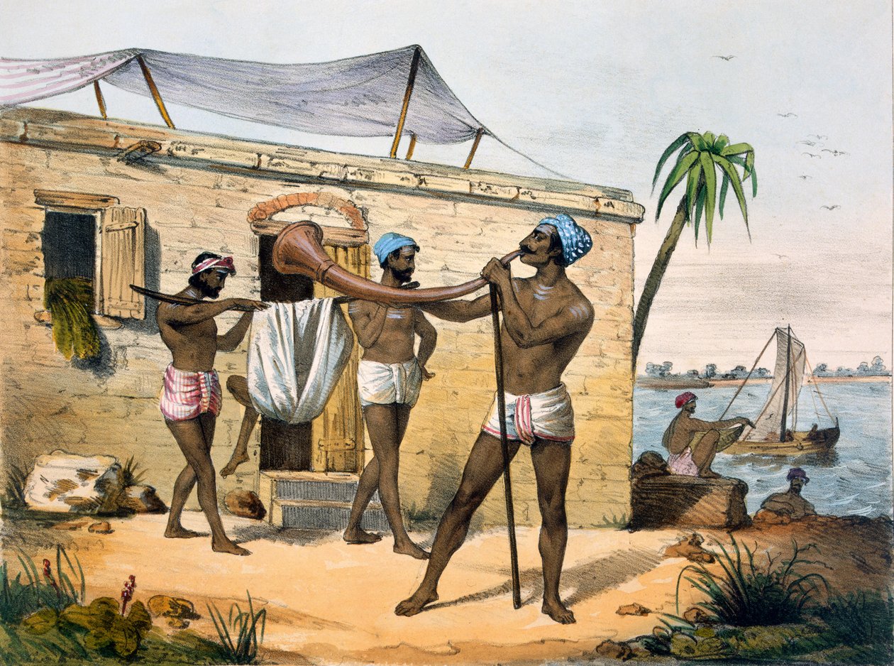 Paraiyar e Trompete, 1827-35 de M.E. Burnouf